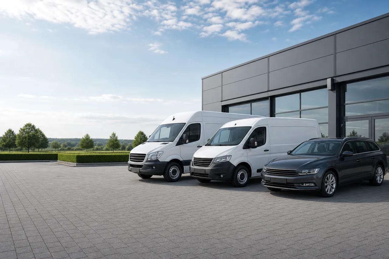 Transporter und Firmenfahrzeuge für eine Ankaufanfrage